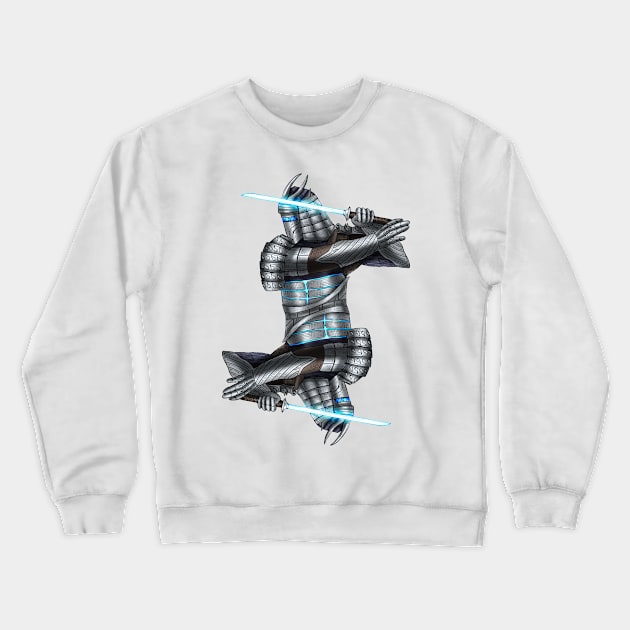 Futuristic Samurai Crewneck Sweatshirt by TimeSkiff